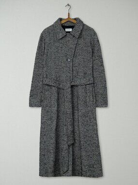 TOAST full length tweed coat with belt size 10 US.